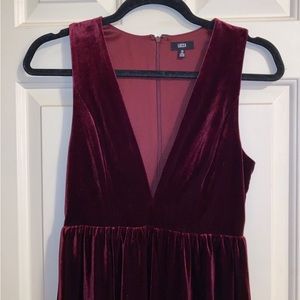 Lucca Couture Plunge Velvet Dress